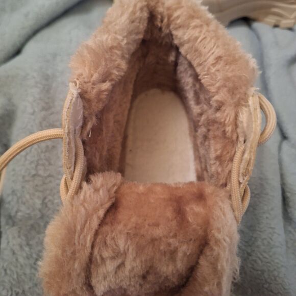 Winter Boots Casual Warm Womens Ankle Snow Sz 8 Furry Waterproof - Picture 8 of 12